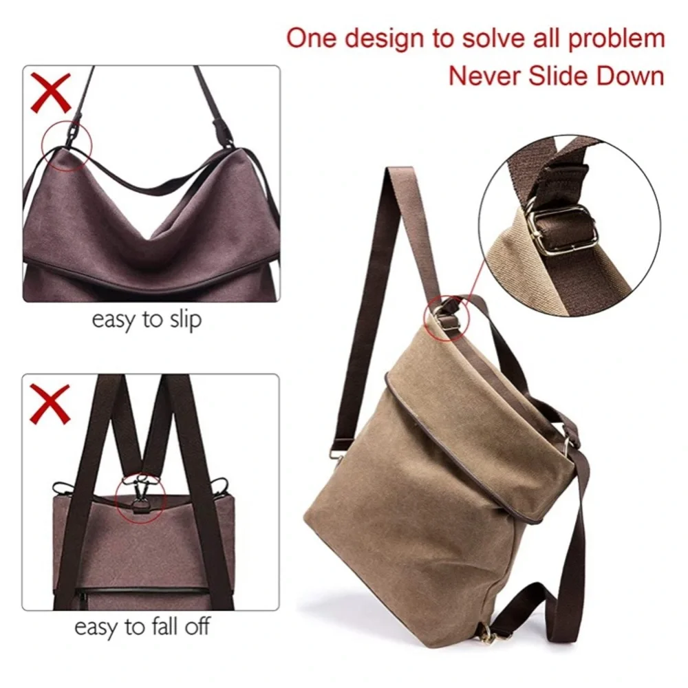 Multifunction/Convertible Canvas Bag or Backpack - Picture 4 of 11
